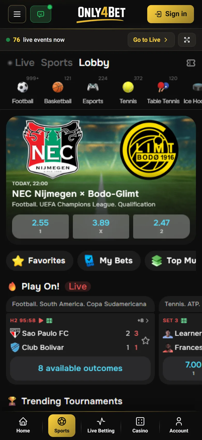 Sports on mobile — the arena in your pocket